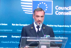 EUNAVFOR MED’s Operation Commander provides mission update in Bruxelles