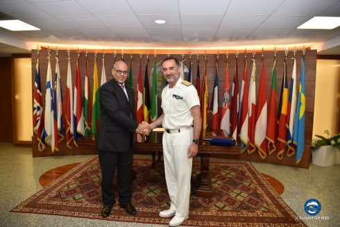 The Libyan deputy Prime Minister Fathi Al-Majbiri visits EUNAVFOR MED Operational Headquarters