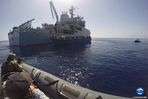 FGS SCHLESWIG HOLSTEIN and HMS ENTERPRISE carried out rescue at sea
