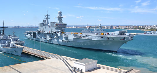 EUNAVFOR MED Flagship ITS Cavour in operation