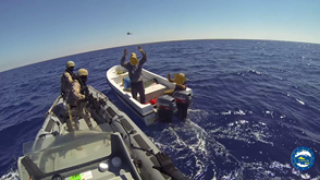 EUNAVFOR MED: the Spanish frigate REINA SOFIA conducts a boarding operation