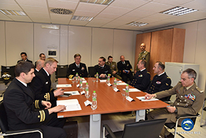 The Commander Allied Joint Force Command Naples visits EUNAVFOR MED operation Sophia Headquarters