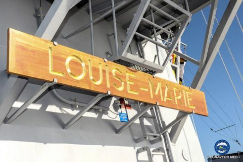 Operation SOPHIA Force Commander welcomes the Belgium ship Louise Marie