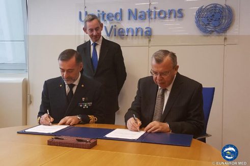 Operation SOPHIA: working arrangement with UNODC